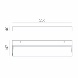 SIENINIS LED ŠVIESTUVAS BRICK 56W L55,6 BALTAS skubiai