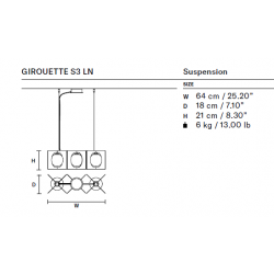 PAKABINAMAS LED ŠVIESTUVAS GIROUETTE S3 13,5W LN AUKSO SPALVOS pristatymas