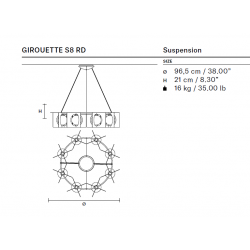 PAKABINAMAS LED ŠVIESTUVAS GIROUETTE S8 RD 36W AUKSO SPALVOS atsiliepimai