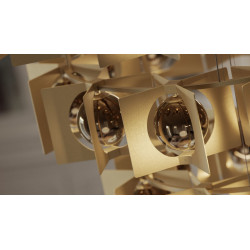 PAKABINAMAS LED ŠVIESTUVAS GIROUETTE COMBO S36 162W AUKSO SPALVOS pigiau