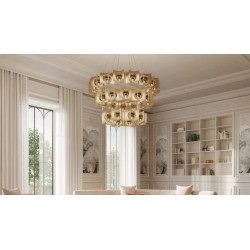 PAKABINAMAS LED ŠVIESTUVAS GIROUETTE COMBO S36 162W AUKSO SPALVOS kaina