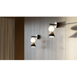 SIENINIS LED ŠVIESTUVAS BOZU A1 9,4W JUODAS | AUKSO SPALVOS kaina