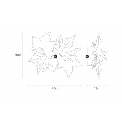 SIENINIS LED ŠVIESTUVAS FOLIO LEAVES DOUBLE COUPLE 8W pristatymas