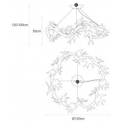 PAKABINAMAS LED ŠVIESTUVAS VOA HOOP D120 20W skubiai