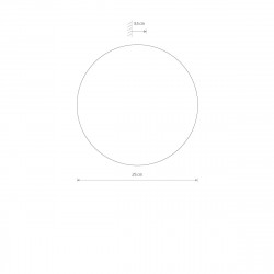 SIENINIS LED ŠVIESTUVAS RING TIMBER 10W D25 RUDAS kaina