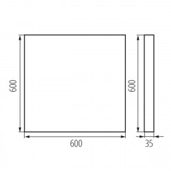 LUBINĖ LED PANELĖ OFIS RST 31W 4000K BALTA kaina