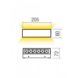 SIENINIS LED ŠVIESTUVAS AROOS 14,5W L20,5 PILKAS pigiau