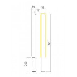 SIENINIS LED ŠVIESTUVAS REFLEXA 10W JUODAS kaina