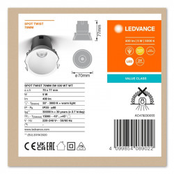 ĮLEIDŽIAMAS LED ŠVIESTUVAS SPOT TWIST 5W 3000K BALTAS internetu
