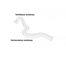 HERMETIŠKA NEONINĖ LED JUOSTA 8W 3000K 24V IP67 5M skubiai