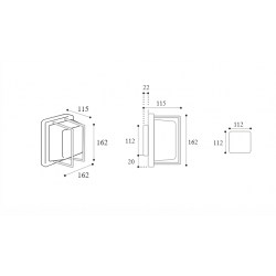 SIENINIS ŠVIESTUVAS ICE CUBIC 3406 ĮVAIRIŲ SPALVŲ kaina