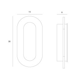 SIENINIS LED ŠVIESTUVAS TRAVERTINO OVAL 10W JUODAS kaina