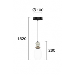 PAKABINAMAS LED ŠVIESTUVAS GEMMA H28 7W JUODAS kaina
