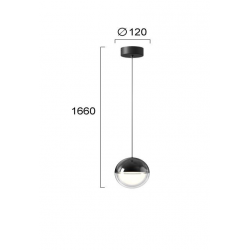 PAKABINAMAS LED ŠVIESTUVAS ZIREA 1 7W JUODAS kaina