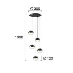 PAKABINAMAS LED ŠVIESTUVAS ZIREA ROUND 5 30W JUODAS internetu