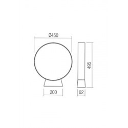 PASTATOMAS LED ŠVIESTUVAS ONIRO D45 15W ANTRACITO SPALVOS pristatymas