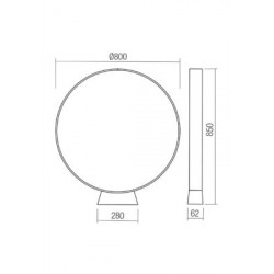 PASTATOMAS LED ŠVIESTUVAS ONIRO D80 20W ANTRACITO SPALVOS pristatymas
