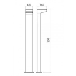 PASTATOMAS LED ŠVIESTUVAS CAPE 20°X 40° 13W ANTRACITO SPALVOS skubiai