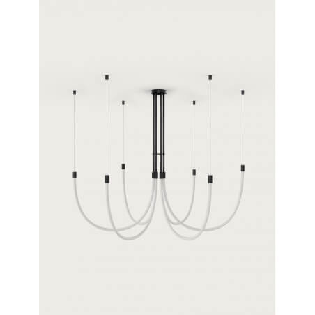 Pakabinamas LED šviestuvas AROMAS CARM C1329/6/NEG