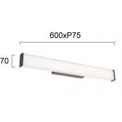 SIENINIS LED ŠVIESTUVAS ROMINA SQUARE L60 15W JUODAS kaina