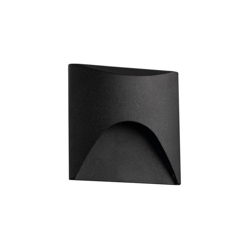 ĮLEIDŽIAMAS SIENINIS LED ŠVIESTUVAS KANLUX EXIN SQUARE 2,5W 3000K JUODAS 39127