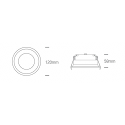 ĮLEIDŽIAMA LED PANELĖ 10109FD/W/W 9W JUODA kaina