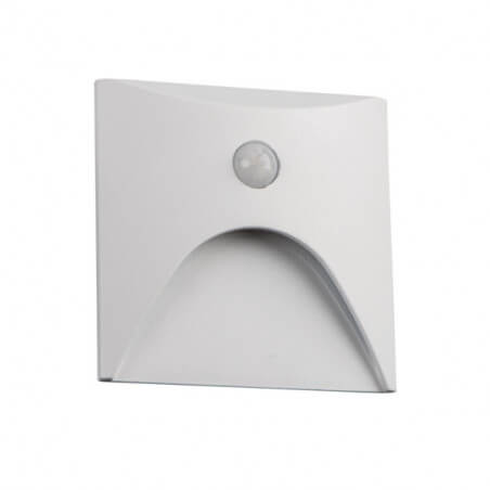 ĮLEIDŽIAMAS SIENINIS LED ŠVIESTUVAS KANLUX EXIN SQUARE PIR 2,5W 3000K BALTAS 39129