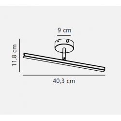SIENINIS LED ŠVIESTUVAS IP S13 L40 6,2W NIKELIO SPALVOS pigiau