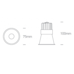 ĮLEIDŽIAMAS LED ŠVIESTUVAS 10110FD/W/W 10W CCT BALTAS pigiau
