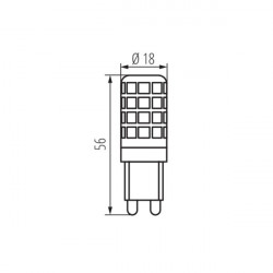 LED LEMPUTĖ G9 4,8W 3000K kaina