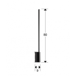 SIENINIS LED ŠVIESTUVAS STICK 17W JUODAS pigiau