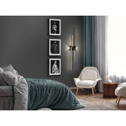 SIENINIS LED ŠVIESTUVAS ZIGZAG 26W JUODAS kaina