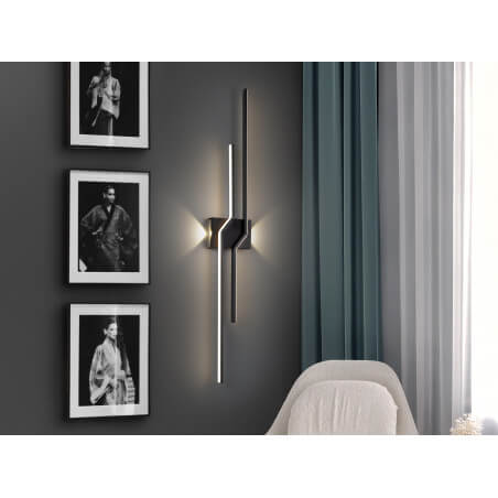 SIENINIS LED ŠVIESTUVAS SCHULLER ZIGZAG 26W JUODAS 291583