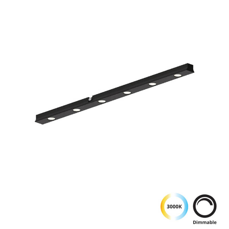 ŠVIESTUVAS VIOKEF SLIM MAGNETINEI SISTEMAI LINEAR ANTIGLARE L30 7W JUODAS 4288500