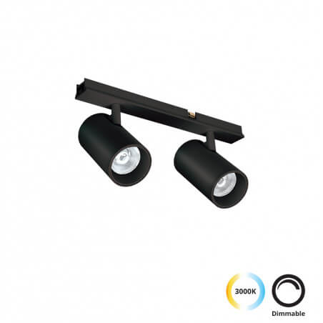 ŠVIESTUVAS VIOKEF SLIM MAGNETINEI SISTEMAI DOUBLE TRACK SPOT 10W JUODAS 4288900