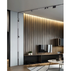ŠVIESTUVAS SLIM MAGNETINEI SISTEMAI LINEAR ANTIGLARE ADJUSTABLE 8W JUODAS pristatymas