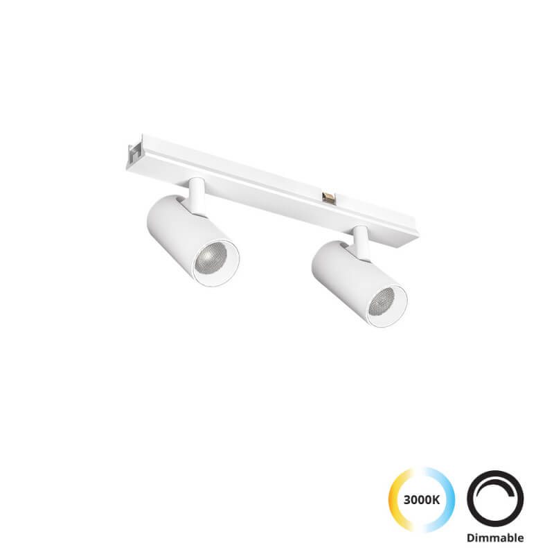 ŠVIESTUVAS VIOKEF SLIM MAGNETINEI SISTEMAI DOUBLE TRACK SPOT 7W BALTAS 4288701