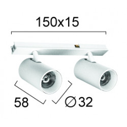 ŠVIESTUVAS SLIM MAGNETINEI SISTEMAI DOUBLE TRACK SPOT 10W BALTAS kaina