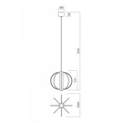 PAKABINAMAS LED ŠVIESTUVAS MOSS 20W JUODAS DIM kaina