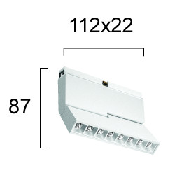 ŠVIESTUVAS SLIM MAGNETINEI SISTEMAI LINEAR ANTIGLARE ADJUSTABLE 8W BALTAS kaina