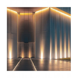 SIENINIS LED ŠVIESTUVAS E495 WALL WASHER L16 9W JUODAS kaina