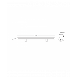 SIENINIS LED ŠVIESTUVAS E496 WALL WASHER L100 36W JUODAS kaina
