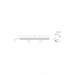 SIENINIS LED ŠVIESTUVAS E497 WALL WASHER L50 18W JUODAS internetu