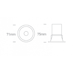 ĮLEIDŽIAMAS LED ŠVIESTUVAS 10107D/W/V 7W CCT BALTAS pigiau