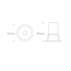 ĮLEIDŽIAMAS LED ŠVIESTUVAS 10115D/W/V 15W CCT BALTAS pigiau