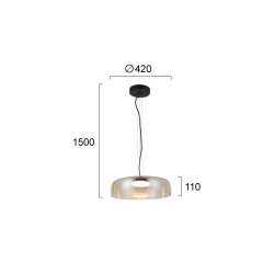 PAKABINAMAS LED ŠVIESTUVAS SIMPLE D43 16W dūminto stiklo kaina