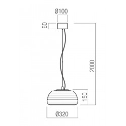 PAKABINAMAS LED ŠVIESTUVAS ONDULA D32 18W GINTARO SPALVOS DIM internetu