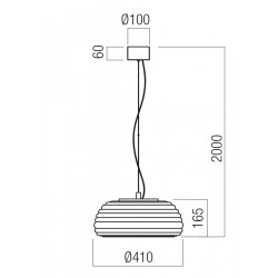 PAKABINAMAS LED ŠVIESTUVAS ONDULA D41 20W GINTARO SPALVOS DIM internetu