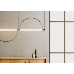 Pakabinamas LED šviestuvas ARC 20W AUKSO SPALVOS dimeriuojamas pristatymas