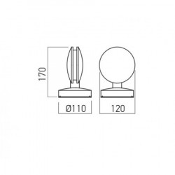 LUBINIS LED šviestuvas XBLADE 7W IP54 juodas skubiai
